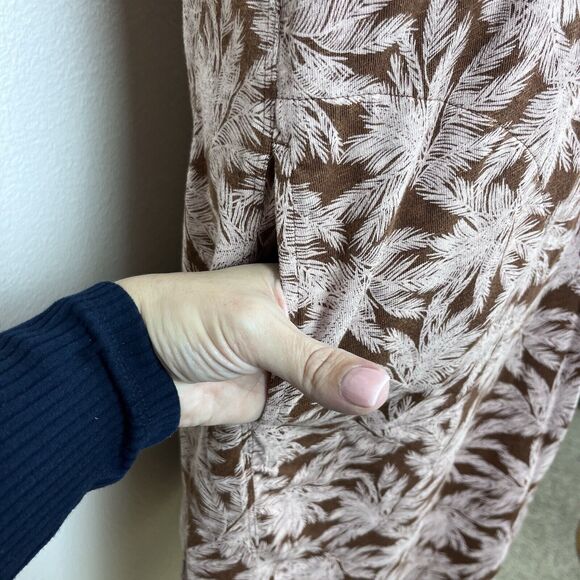 J Jill Dress Womens Medium Sleeveless Shift Pockets Travel Tropical Boho Brown - Picture 4 of 12